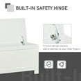 thumbnail image 4 of HOMCOM Coffre de Rangement avec 2 Charnières de Sécurité et Couvercle Rabattable, Blanc, 4 of 10