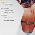 thumbnail image 4 of ChicBack Gia, Bra Fashion Accessory, Leather Straps, Studded Accents, Open Back - S - Silver / Black, 4 of 4