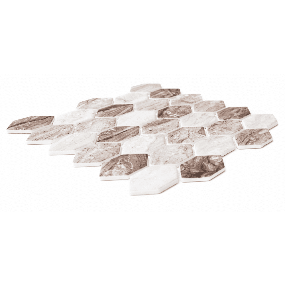 The Tile Life Recycled Serenity 4" x 4" Cafe Matte Glass Mosaic Tile Sample, 1 Piece