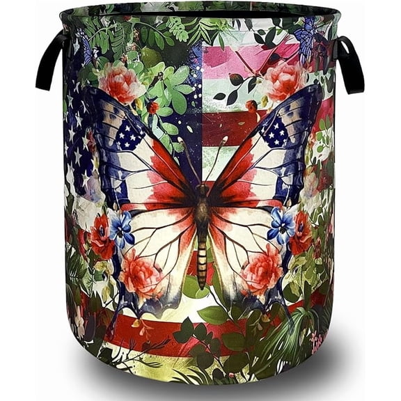 Laundry Basket Foldable Oxford Cloth American Ball Laundry Hamper With Handle Portable Clothes Storage Basket Storage Bag For Laundry Room/Bathroom/Bedroom