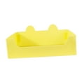 thumbnail image 3 of Kuntesetty Cat Litter Box Funny Open Cats Litter Box Tray for Indoor Cats Small Animals Yellow, 3 of 9