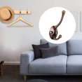 thumbnail image 3 of Dual Hooks Zinc Alloy Hooks Coat Hat Double DIY Robe Hooks Clothes Hanger Storage Holder 5pcs, Copper Tone, 3 of 7