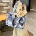 thumbnail image 2 of Bolso Hombro Peludo para Mujer Bolso Mano Ocio Al Aire Libre para Mujer Gran Capacidad (gris), 2 of 9