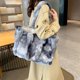 thumbnail image 2 of Bolso Hombro Peludo para Mujer Bolso Mano Ocio Al Aire Libre para Mujer Gran Capacidad (gris), 2 of 9