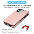 thumbnail image 3 of iPhone 12 Pro Max Case, iPhone 12 Pro Max Wallet Case, Takfox Shockproof PU Leather Case w/ Card Pockets 3 Cards Slots Cash ID Credit Card Flip Phone Case Cover Kickstand Magnetic Hard Case, Rose Gold, 3 of 7