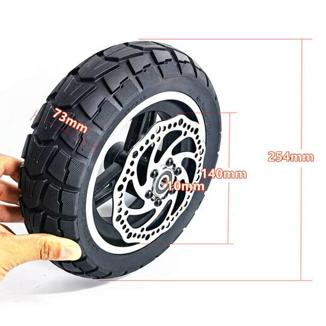 10 inch 10x2.70-6.5 Solid Tire 70/65-6.5 Whole Wheel W/Disc for Electric Scooter tires + disc brakes