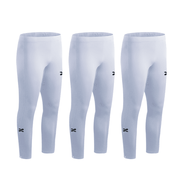ZAPARI Licra Deportiva Larga Interior para niño, Mallas Deportivas para Hombre. Leggins de Compresió blanco L