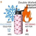 thumbnail image 5 of 32oz Insulated Cat Water Bottle with Handle & Flip Straw, Stainless Steel Travel Tumbler Cup, Holiday Gift for Women, Mom - Birthday, Christmas, Mother’s Day, 5 of 6