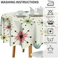 thumbnail image 6 of 1960s Mid Century Tablecloth, Abstract Geometric Retro 1950s Atomic Star Pattern Table Cloth for Holiday Home Picnic Party Outdoor Indoor Wedding Buffet Parties Camping, Round(60x60in), 6 of 6