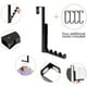 thumbnail image 4 of Gancho de pared plegable, percheros plegables, ganchos para puertas de acero inoxidable, incluye 4 ganchos, para colgar ropa, bolsos, bufandas y coronas navideñas JAMW Sencillez, 4 of 5