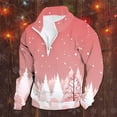 thumbnail image 2 of Long Sleeve Shirts for Men Mens Christmas Plus Size Hoodless Pullovers Fashion Sweatshirts Holiday Logo Print Clothing Tops Hop Oversized Sweatshirts Dressing Jacket Men Mens Christmas Hoodies Red L, 2 of 5
