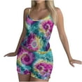 thumbnail image 2 of Taylonsss Womens Tie-Dye Print Sleeveless Tank Top Casual Loungewear Pajama Set Homewear Sleepwear Outfit, 2 of 5