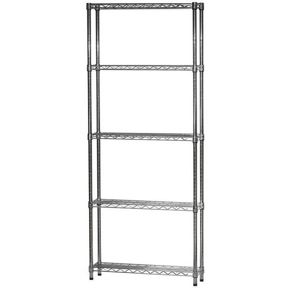 Shelving Inc. 10"d x 24"w x 54"h Chrome Wire Shelving with 5 Shelves