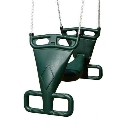 Gorilla Playsets Durable Weather Resistant Dual Rider Tandem Swing, Green