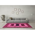 thumbnail image 3 of Ahgly Company Indoor Square Abstract Pink Modern Area Rugs, 3' Square, 3 of 4