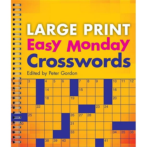 large print crosswords large print easy monday crosswords paperback walmart com