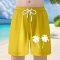 thumbnail image 2 of Gyexs Boys Swim Trunks Size 14-16 Swim Shorts Summer Hawaiian Beach Shorts Swimwear Bathing Suit Elastic Drawstring Fashion Floral Print Swimsuit Short Pants Yellow, 2 of 7