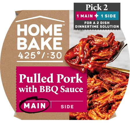 HomeBake 425°/:30 Pulled Pork with BBQ Sauce Frozen Main, 22.2 oz Box (Frozen)