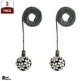 thumbnail image 2 of Royal Designs 24 Inch Adjustable Ceiling Fan Pull Chain Extension with Glamorous Daisies Ornament, White, Set of 2, 2 of 8