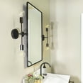 thumbnail image 5 of TEHOME Woodvale 20 in. W x 30 in. H Medium Rectangular Metal framedd Wall Mounted Bathroom Vanity Mirror in Matt Black, 5 of 10