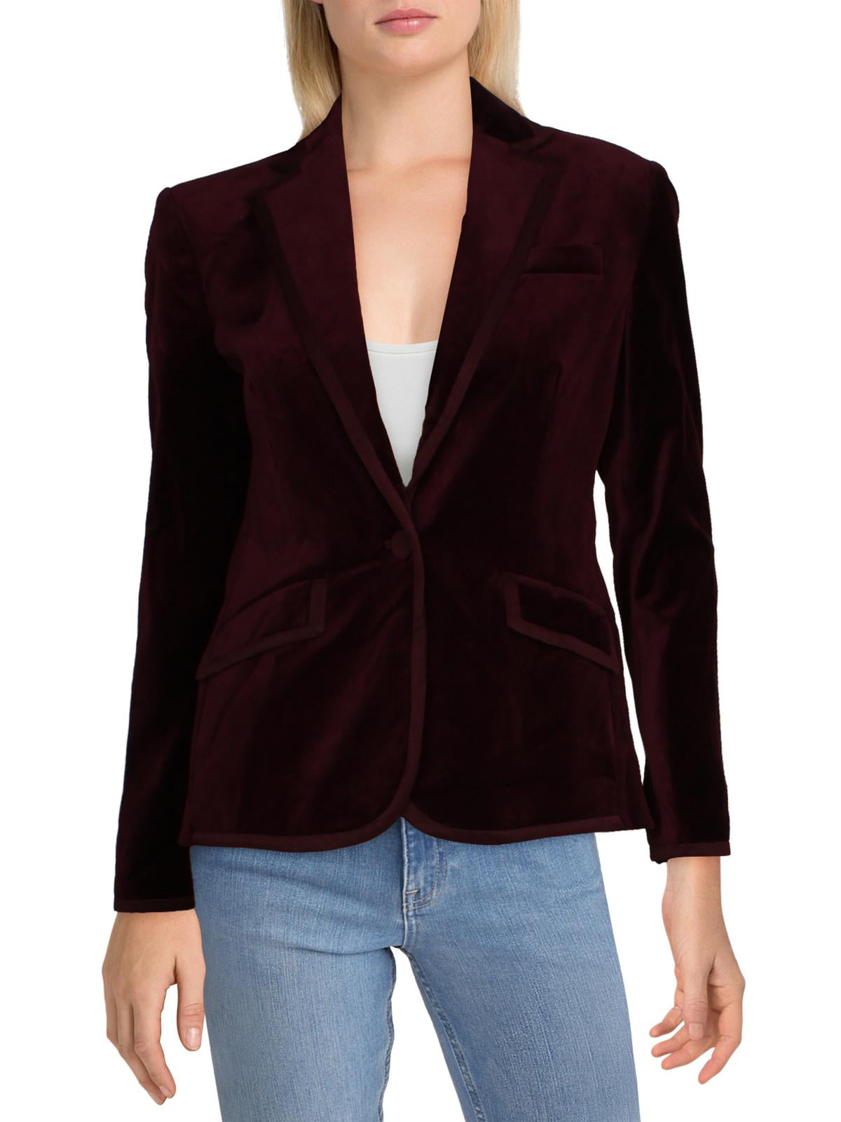 Lauren Ralph Lauren Womens Petites Velvet Business One-Button Suit ...