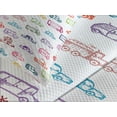 thumbnail image 4 of Ambesonne Cars Quilted Bedspread Set 3 Pcs, Colorful Funny Bus and Truck, King Size, Multicolor, 4 of 5