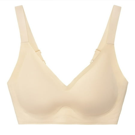 Clearance DondPO Bras for Women Pack Of 2 New Posture Correcting Bra Wireless Bra Breathable Comfortable Full Back Cover Plus Size Bra Push Up Bra Seamless Bra Bronze 2XL