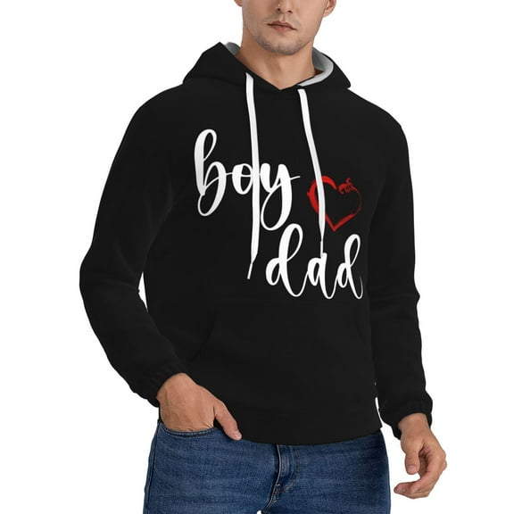 Boy Dad Hoodie Men Unisex 3d Fleece Hooded Sweatshirt X-Small