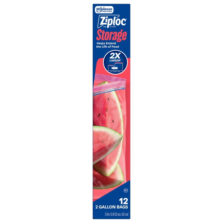 Ziploc® Power Shield 2 Gallon Storage Bags, Easy Zipper Close