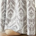 thumbnail image 6 of Blackout Curtains 84 Inches Long Grey Damask Medallion Window Curtains for Bedroom Grommet Thermal Insulated Drapes for Living Room Vintage Luxury Window Treatments Set 2 Panels, 6 of 10
