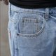 thumbnail image 4 of Ceisia Men's Gift Relaxed Knee-length Denim Casual Shorts Abrasion-resistant Button Waist Multi-Color, 4 of 9
