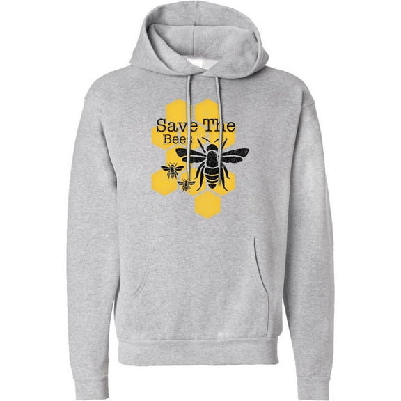Inktastic Honeycomb Save the Bees Adult Hoodie Sweatshirt