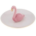 thumbnail image 2 of Ceramic Holder Jewelry Dish Decorative Necklace Jewelry Organizer Tray Pink Flamingo, 2 of 8