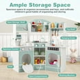 thumbnail image 2 of OLAKIDS Corner Kids Kitchen Playset, Toddler Wooden Pretend Cooking Set with Lights Sounds Coffee Machine Washing Machine, Stove Removable Sink Storage Cabinet, Simulation Play Kitchen Toy, 2 of 9