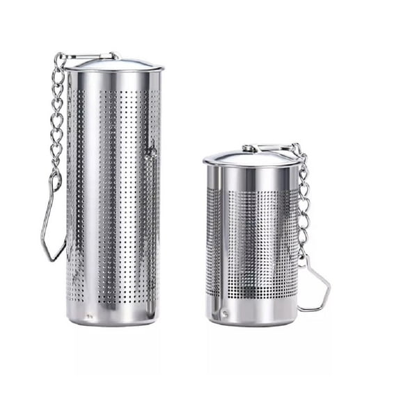2-Pack Stainless Steel Tea Infusers – Fine Mesh Loose Leaf Tea Steepers with Extended Chain & Hook TIKA