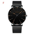 thumbnail image 1 of Reloj de cuarzo para mujer, relojes para parejas, relojes finos de moda para hombre y mujer, reloj de pulsera de cuarzo de malla de acero inoxidable para negocios., 1 of 5
