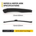 thumbnail image 2 of Rear Wiper Blade and Arm Replacement for Ford Edge 2015-2020 Windshield Wiper Blade Arm Set Assembly OE:FT4Z17528-A, 2 of 7