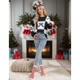 thumbnail image 5 of Women Valentine's Day Sweater Crewneck Bow Tie Checkered Printed Lightweight Fall Winter Long Sleeve Cable knitted Pullover Sweaters Alsol Lamesa, 5 of 6