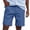 Blue, variant on Mens Dress Shorts Summer Lightweight Straight Leg Loose Fit Business Casual Bermuda Shorts with Pockets