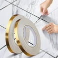 thumbnail image 1 of Tile Peel and Stick Decorative Adhesive Tape, Waterproof Joint Line Tape, for Floors, Walls, Ceilings, Doors and Windows, Home Decor (2*(1cm*50m),Gold), 1 of 6