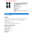 thumbnail image 2 of Rear Disc Brake Caliper Guide Pin Boot Kit - Compatible with 2006 - 2009 Hyundai Azera 2007 2008, 2 of 2