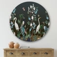 thumbnail image 2 of Designart 'Chinoiserie With Peonies and Birds IV' Traditional Circle Metal Wall Art 29x29 - Disc of 29, 2 of 5