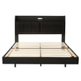 thumbnail image 6 of Miekor Furniture Queen Size Floating Bed Frame with Storage Headboard, Modern Upholstered Platform Bed with Touch Sensor Night Light and USB Charger, Black B3A989, 6 of 8
