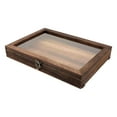 thumbnail image 3 of deevoka Wooden Specimens Display Case Shadow Box Table Decoration Jewelry Storage Box 36.5cmx26cmx5.5CM, 3 of 7