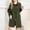 Army Green, variant on JUSLIO Womens Coats Fashion Long Sleeve Turn-Down Collar Cardigan Tops Winter Solid Outerwear Coats Green L