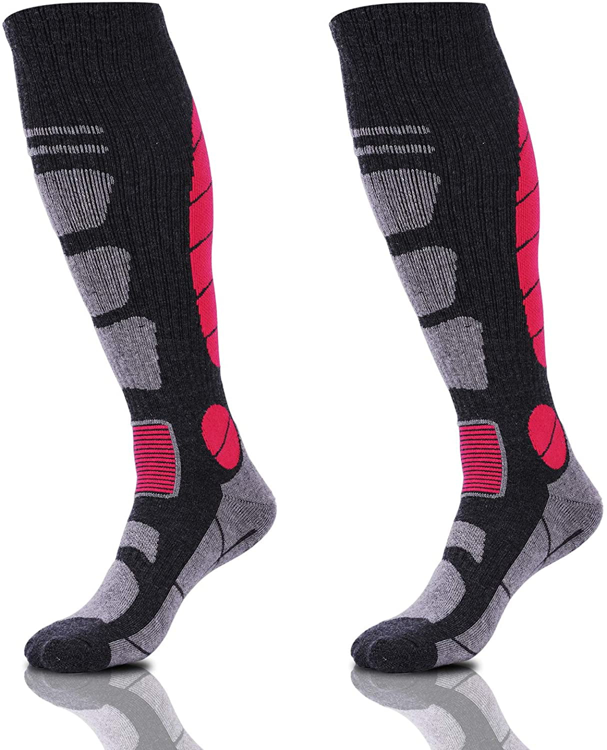 TENEM Men and Women Winter Ski Socks Warm Thermal Socks for Cold Weather Calf Compression Snowboard Socks 