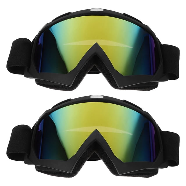 2 Pair Dirt Bike Goggles Motorcycle Goggles ATV Goggles Riding Goggles Ski Goggles Windproof Glasses Racing Goggles for Men Women