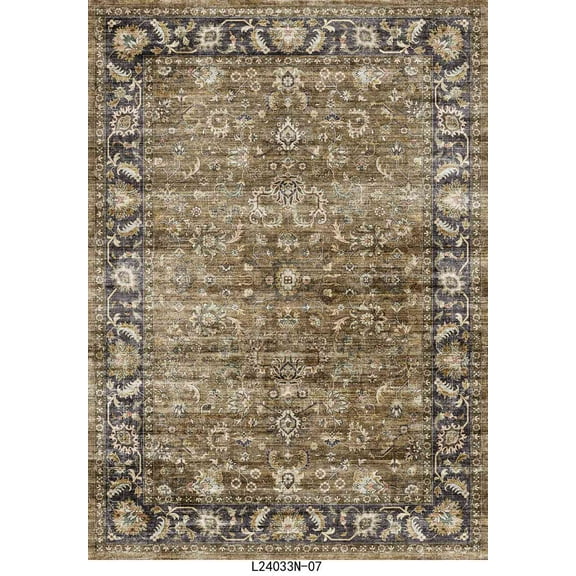 Milisten Olive Green Vintage Area Rug Fine Velvet for Home Use