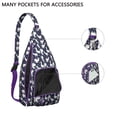 thumbnail image 2 of Funny Llama Face Sling Backpack - Cartoon Alpaca Print Crossbody Bag for Travel (Adorable Kawaii Design, Water-Resistant Shoulder Bag), 2 of 4