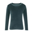 thumbnail image 6 of GigrtiJin Basic Tops for Woman Long Sleeved Round Neck Solid Color Pullover Blouse Casual Loose Plus Size Shirts, 6 of 6